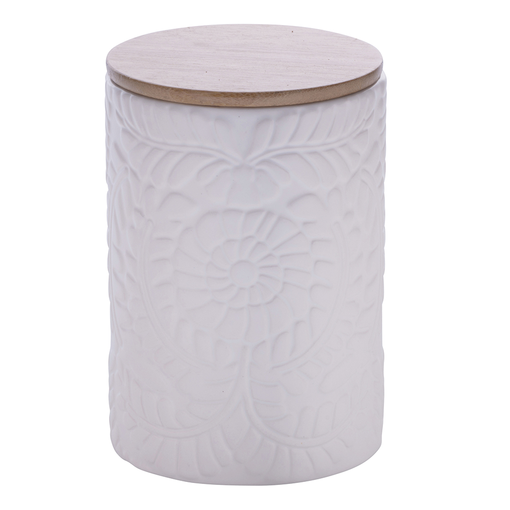 Barattolo 750 ml in ceramica, bianco, Daily