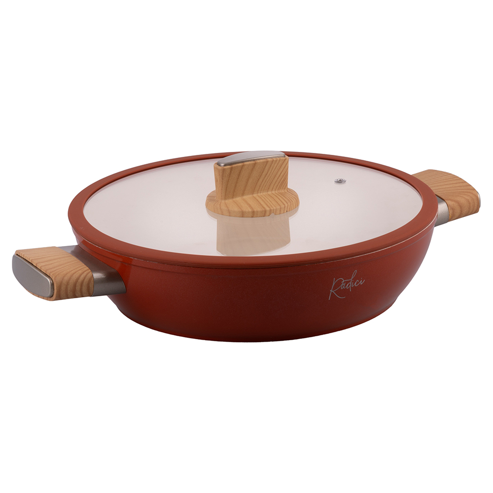 Tegame 28 cm con coperchio, rivestimento interno in ceramica Fusion Pro II, induzione, Radici Cannel