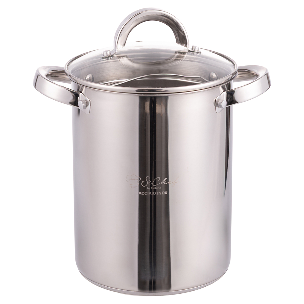 Spaghettiera/Asparagera 4,2L con cestello e coperchio, SìChef