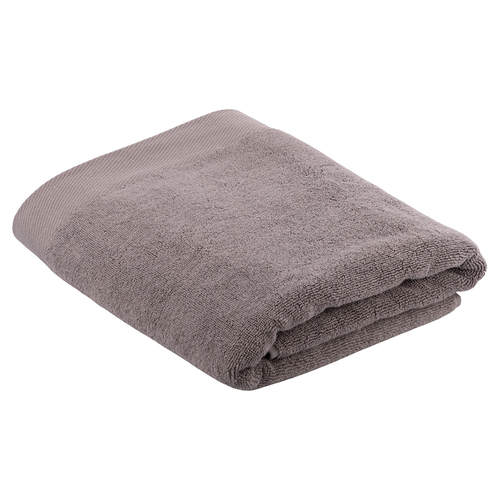 Asciugamano in morbidissimo cotone 80x140 cm, grigio scuro, Sibilla