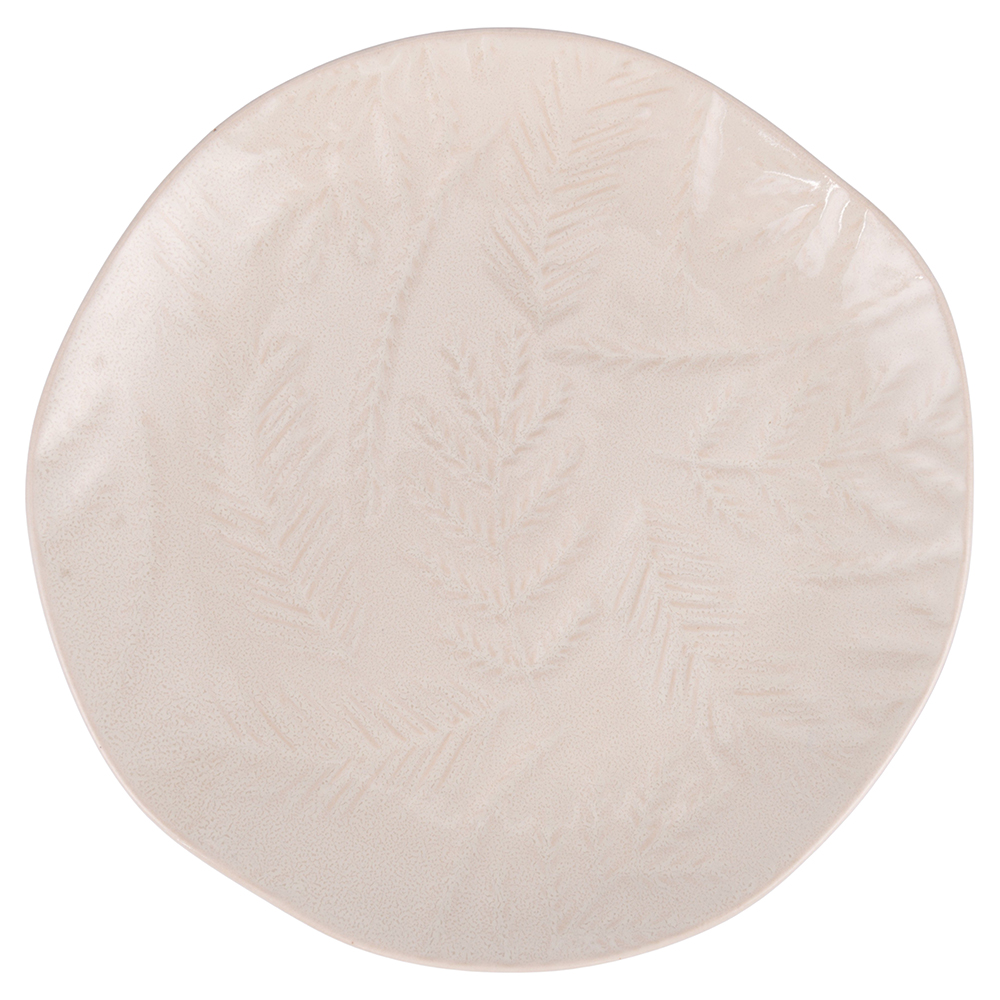 Piatto frutta in gres, White