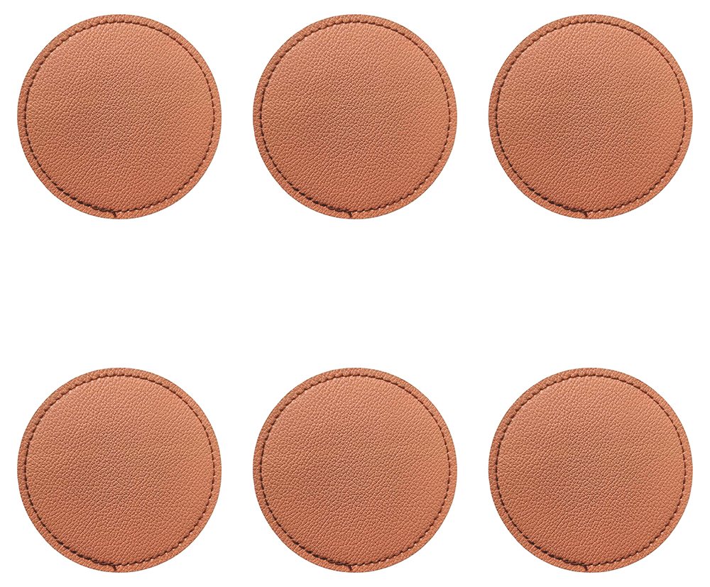 Set 6 sottobicchieri tondi soft touch, Horeca Brown