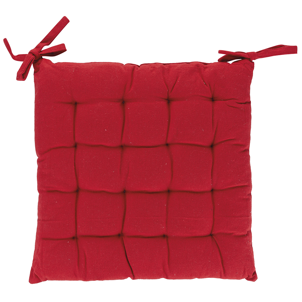<p>Cuscino sedia con lacci 40x40 cm, rosso, Sibilla</p>
