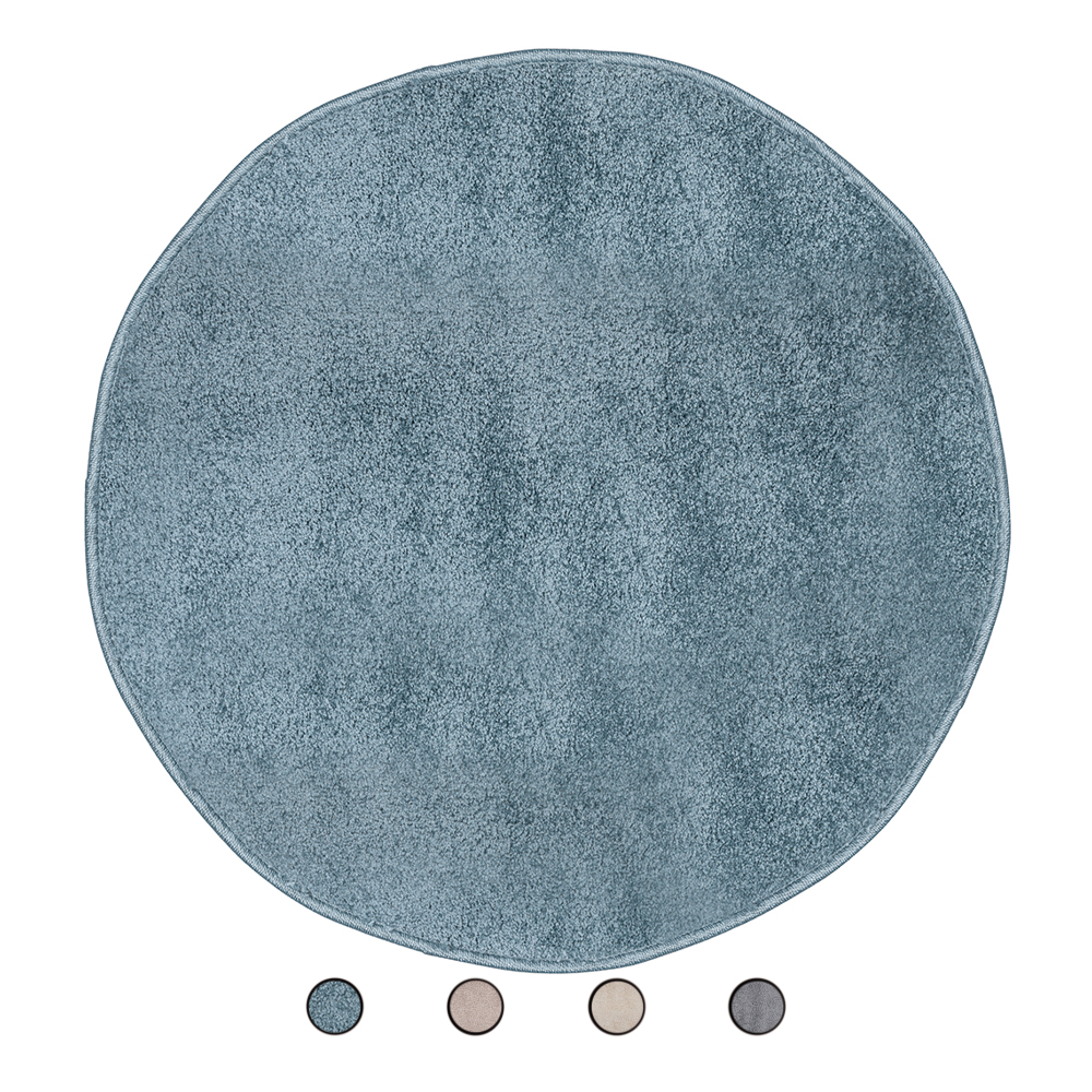 Tappeto shaggy tondo a pelo corto 100 cm, Sibilla