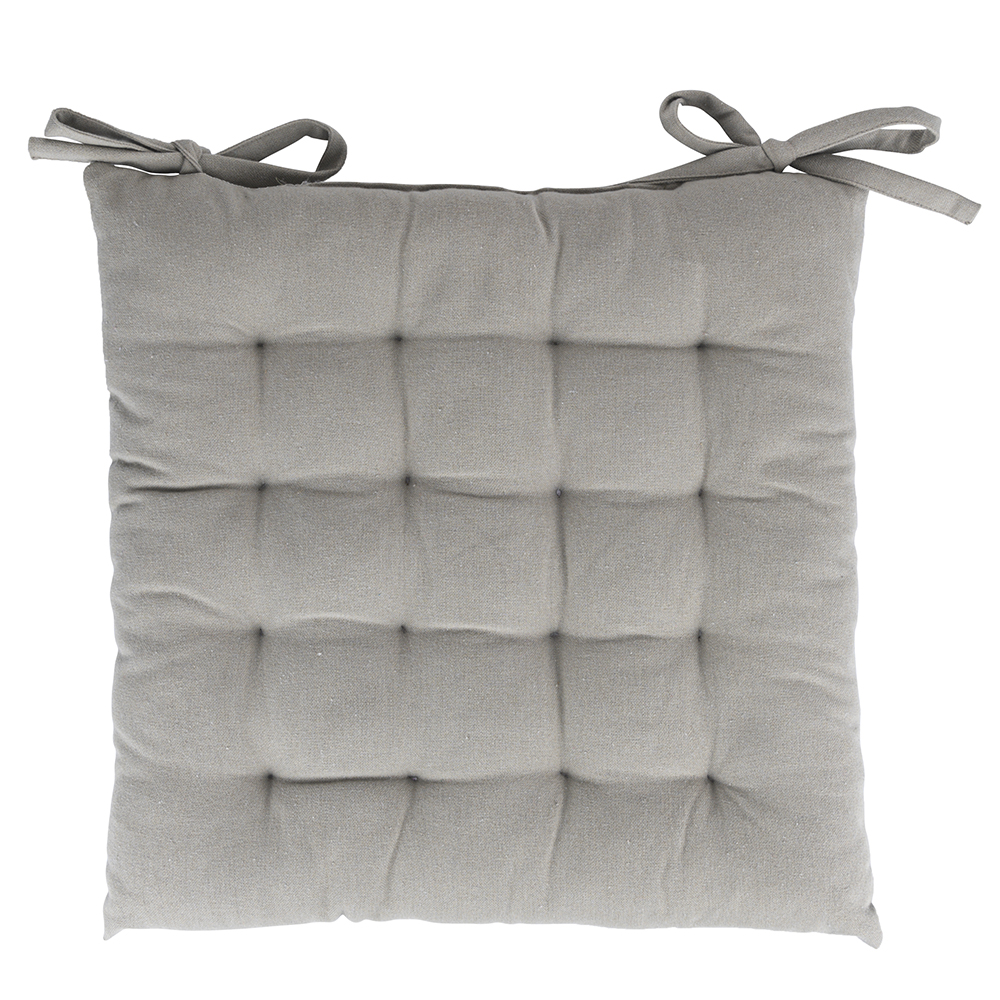 <p>Cuscino sedia con lacci 40x40 cm, tortora, Sibilla</p>