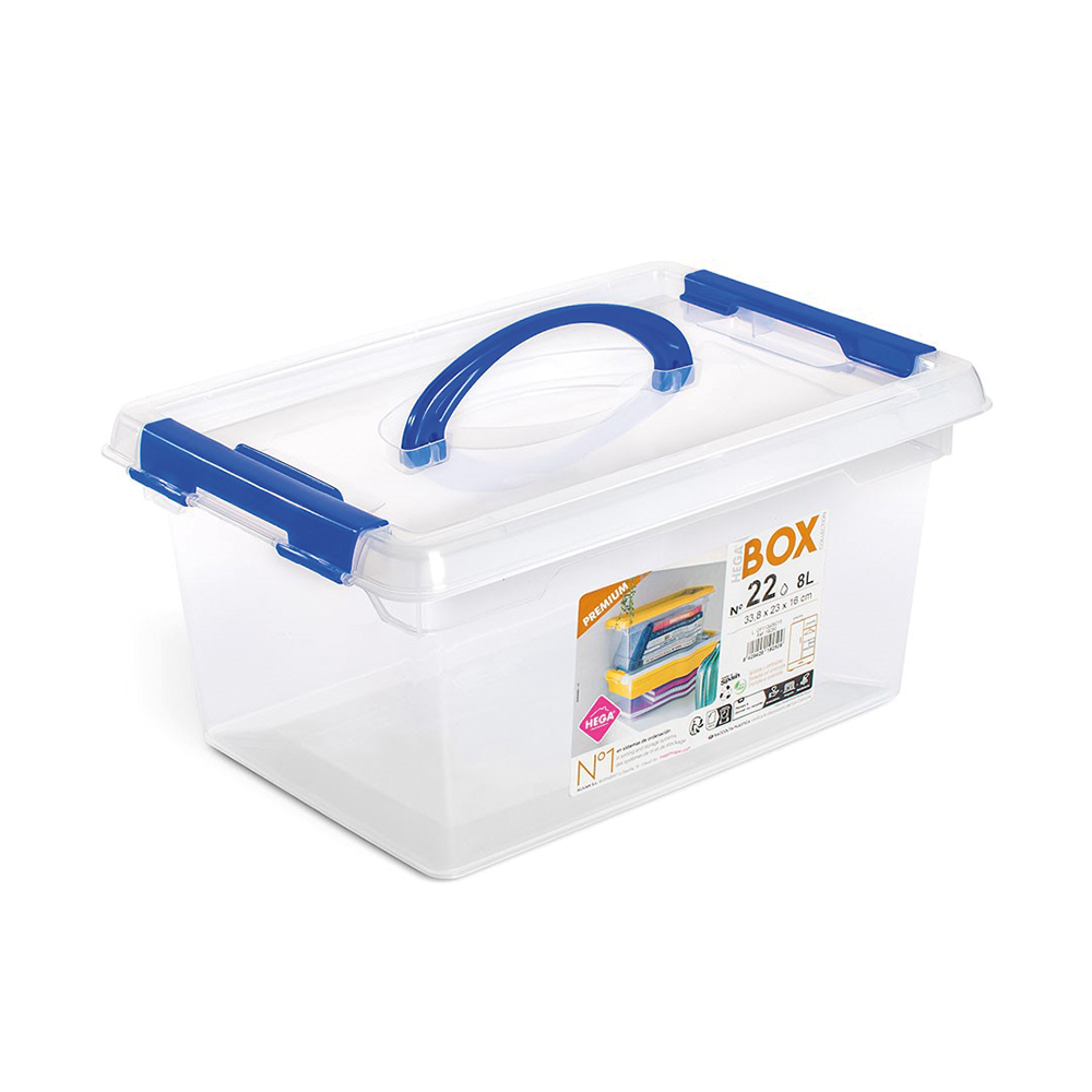 Contenitore/box  portaoggetti trasparente 8 L 33,8x23x16 cm