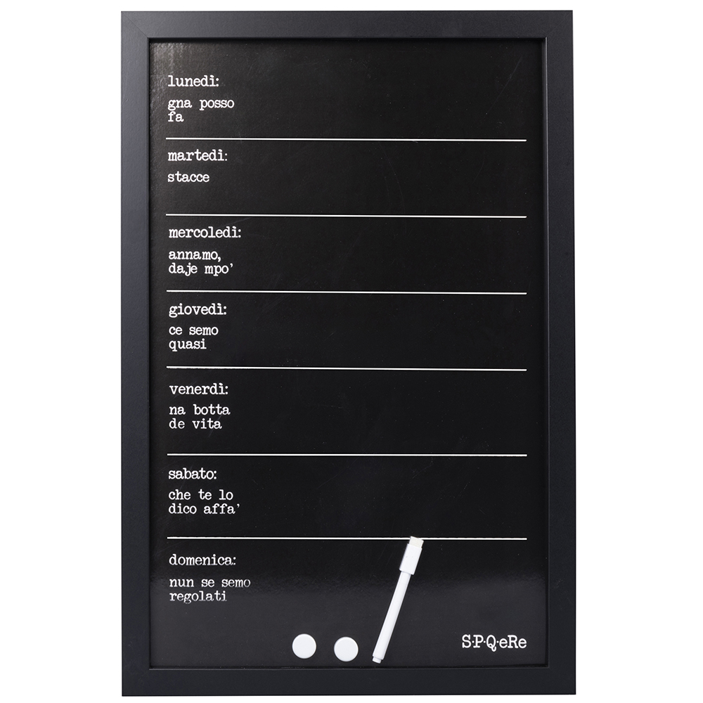 Lavagna magnetica week da parete 40x60 cm, S.P.Q.eRe