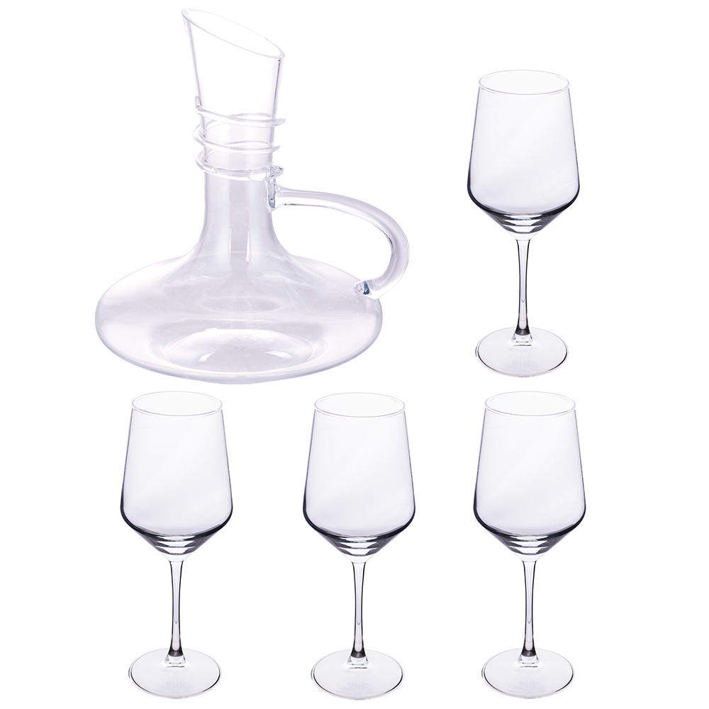 <p>Set degustazione vino 4 calici + decanter, Rubino Superior</p>