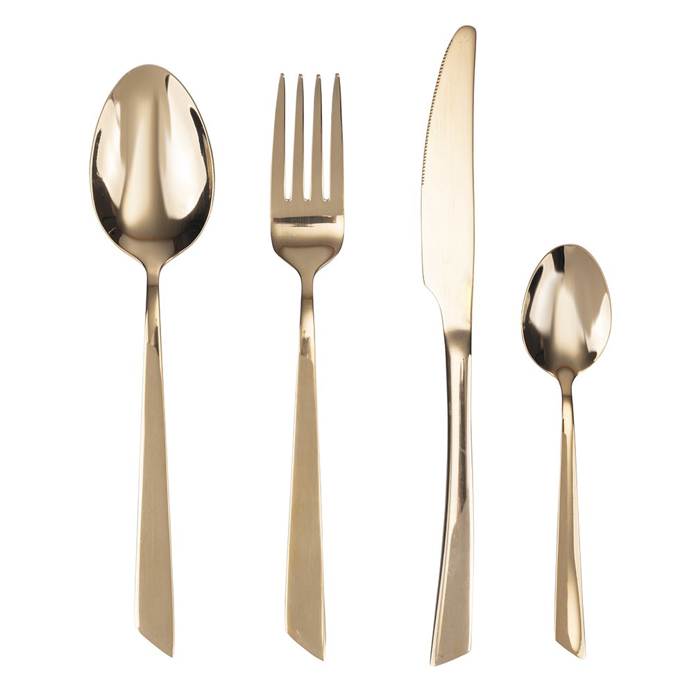 Set 24 posate oro lucido, Cut