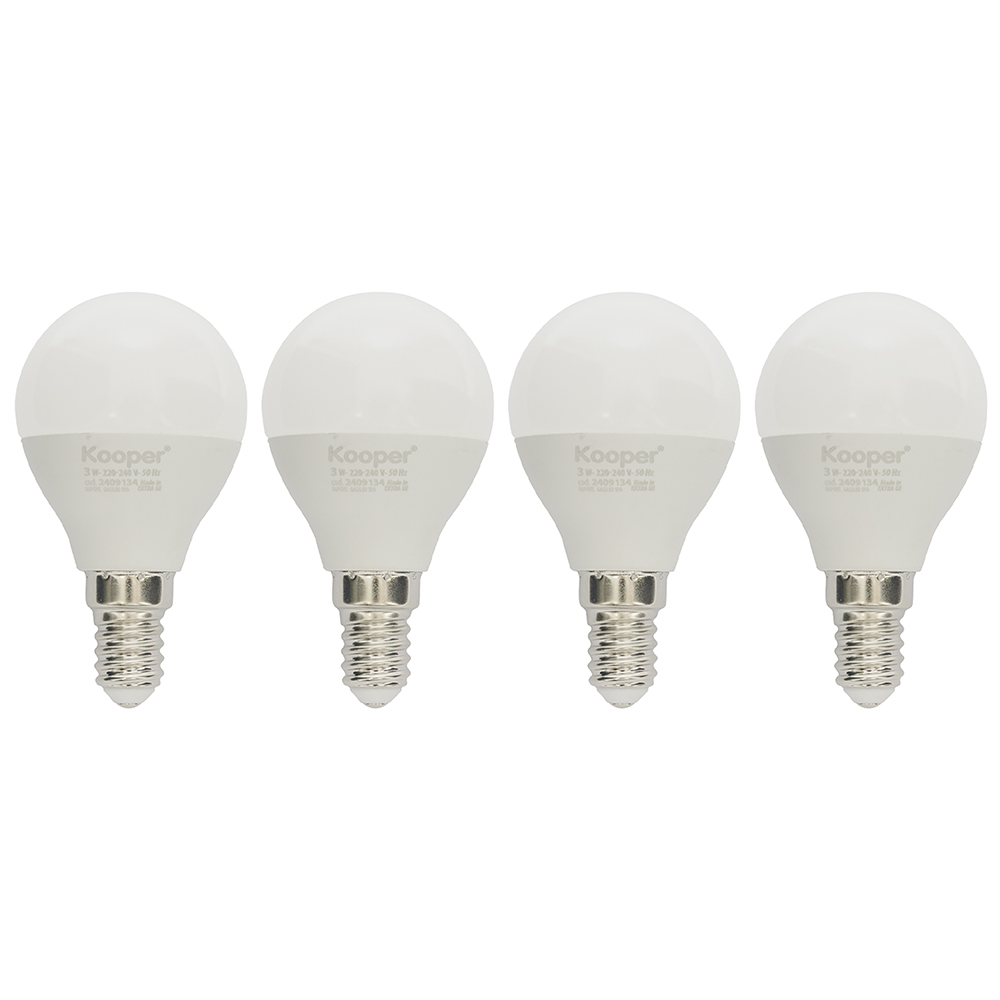 Set 4 lampadine LED bulbo, 6 W, Kooper