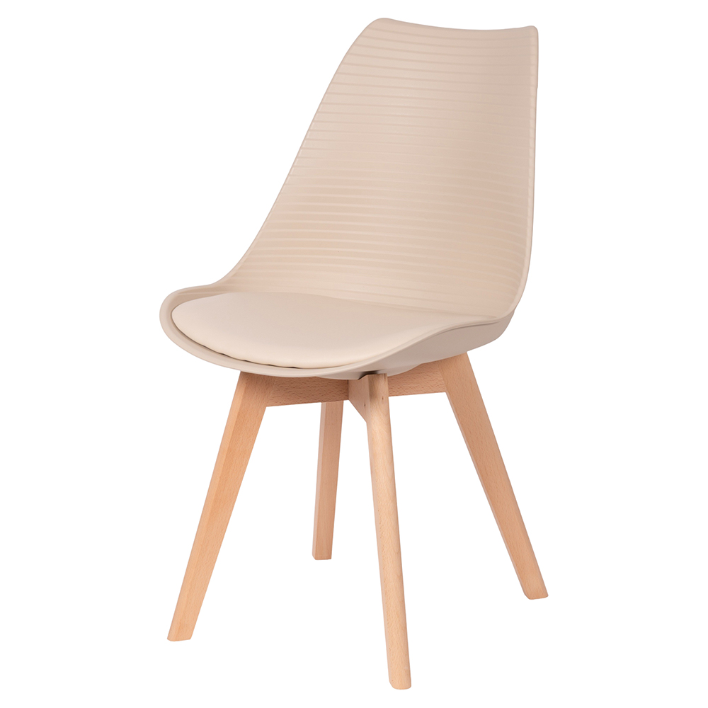 Sedia arredo design moderno, gambe in legno e seduta imbottita, Metropolitan Sibilla