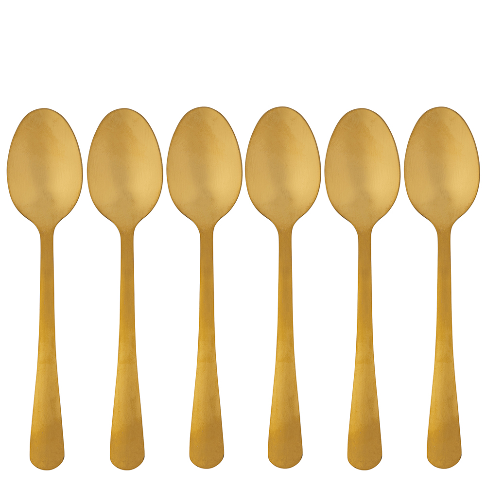 Set 6 cucchiaini oro satinato, 5TH Avenue