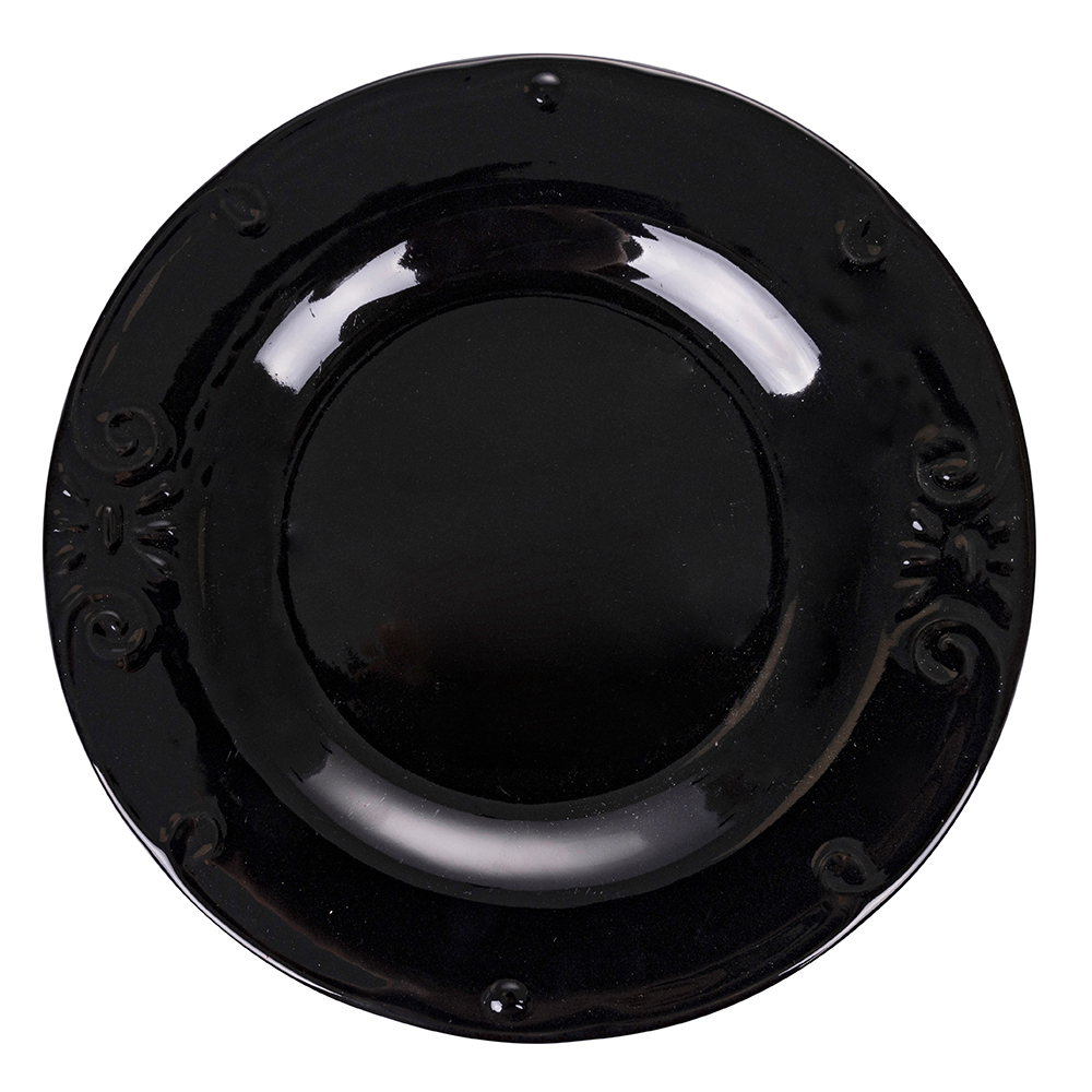 Piatto frutta in gres smaltato, Duchessa Stones C