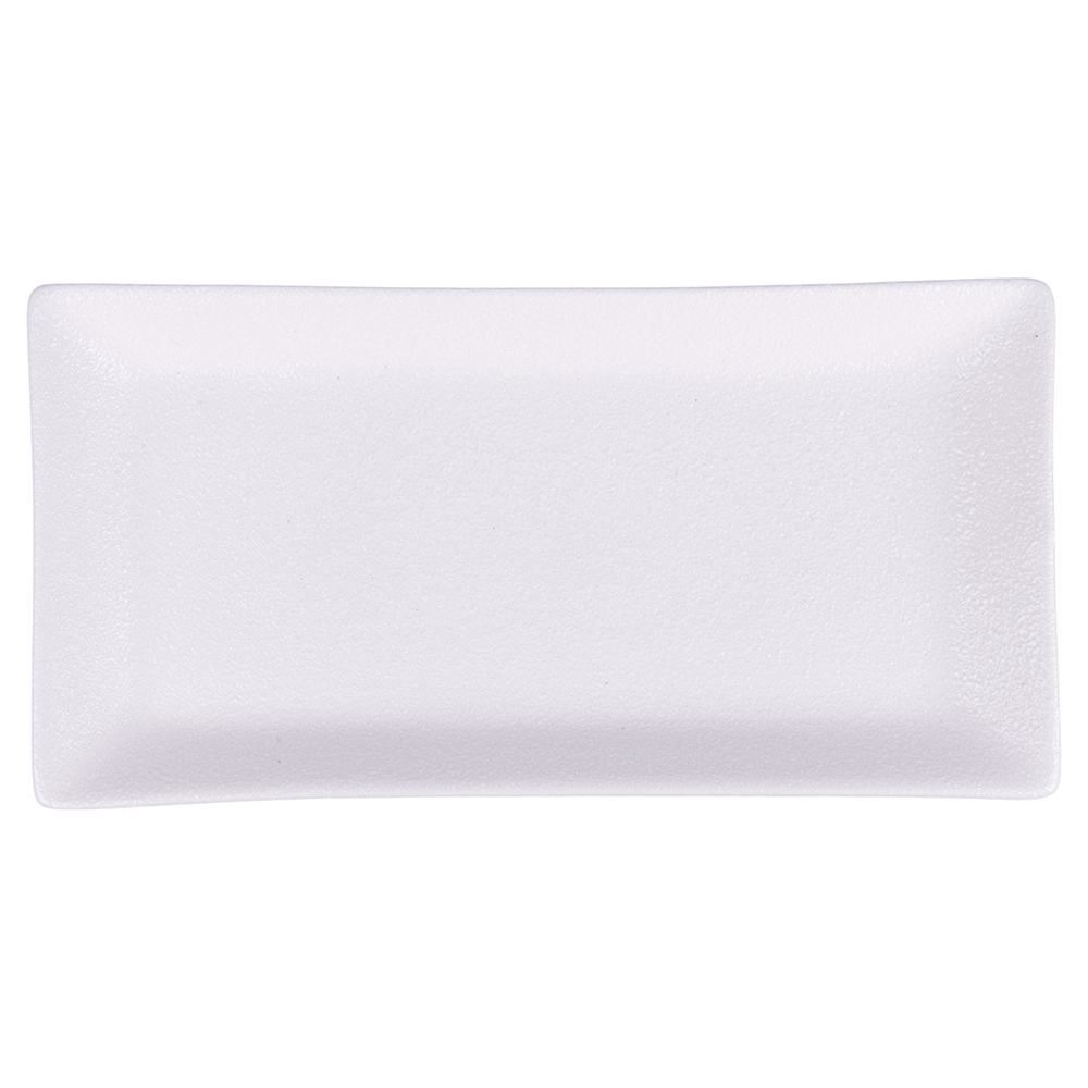 Piattino rettangolare 24x12 cm in gres, Horeca White