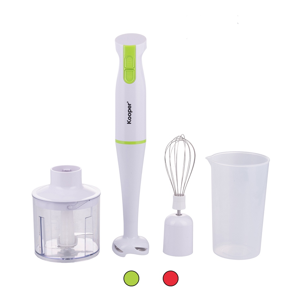 Mini robot 3 in 1 in acciaio inox 600W, bianco, Kooper