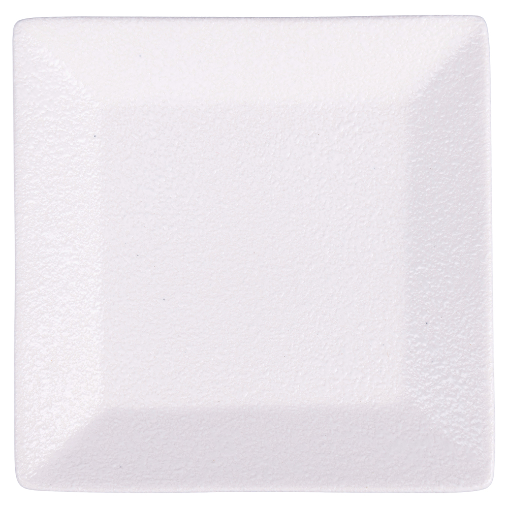 Piattino quadrato 13,5x13,5 cm in gres, Horeca White