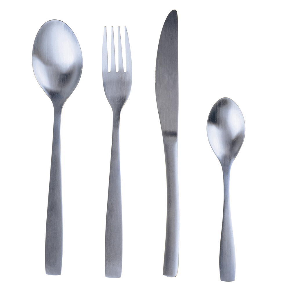 Set 16 posate in acciaio inox satinato, Manhattan