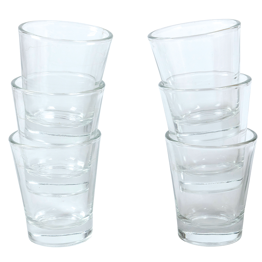 Set 6 bicchierini caffè 90 ml in vetro, Espressino