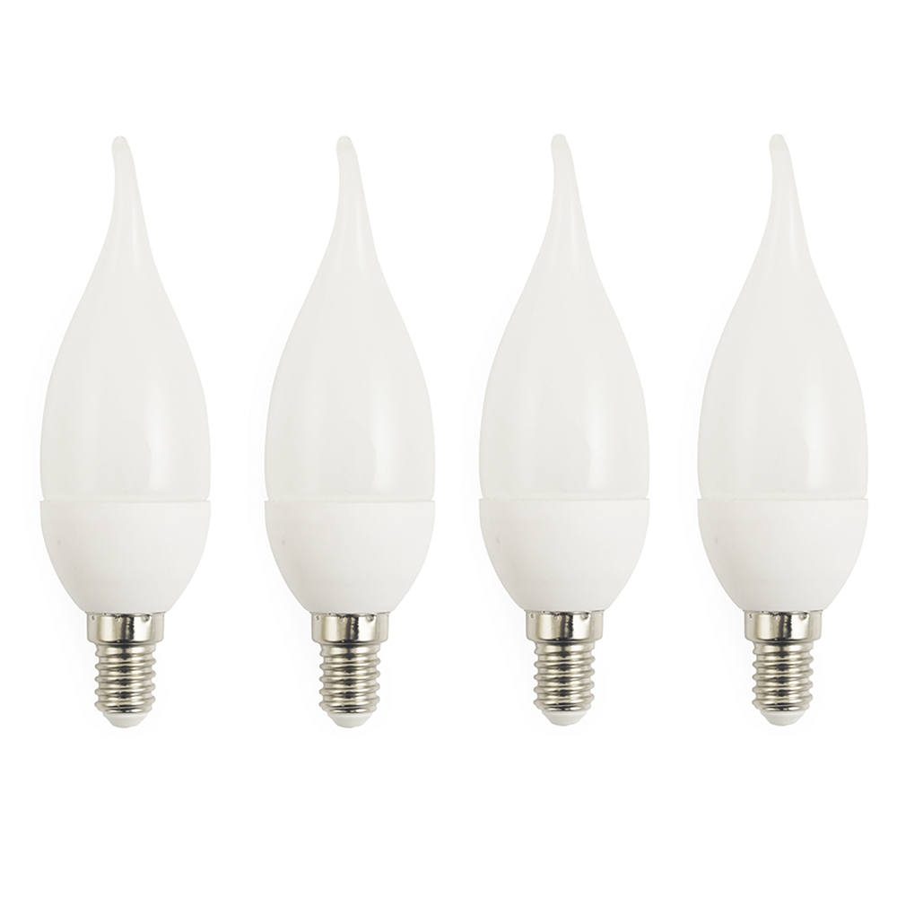 Set 4 lampadine LED colpo di vento, 9 W luce calda, Kooper