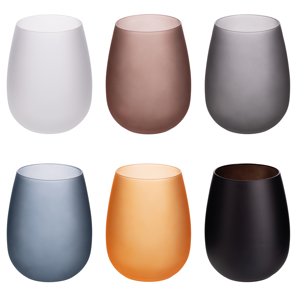 Set 6 bicchieri acqua 600 ml effetto frosted, Cala Dorada New