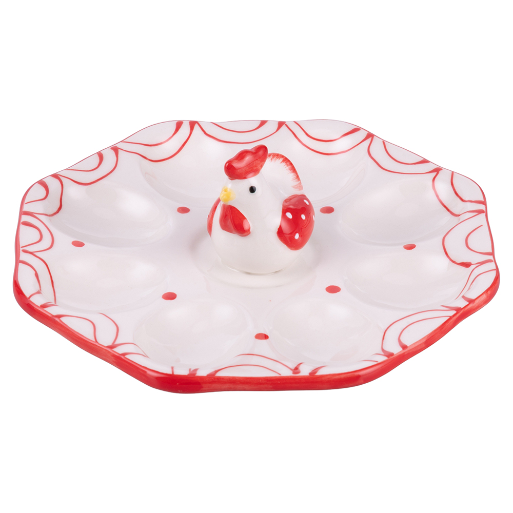<p>Piatto in ceramica per 8 uova, Easter</p>