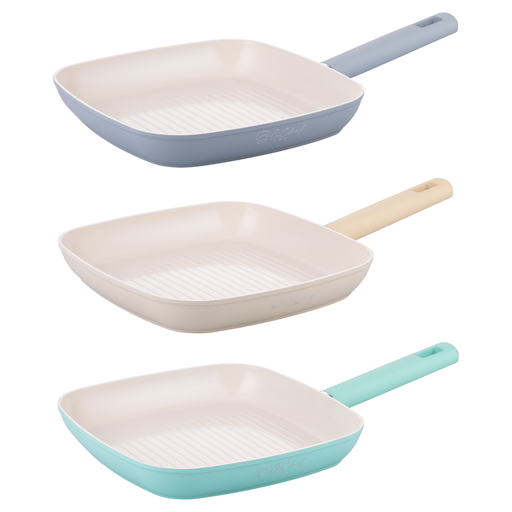 <p>Bistecchiera 26x26 cm, rivestimento in ceramica, induzione, Kolorados SìChef</p>