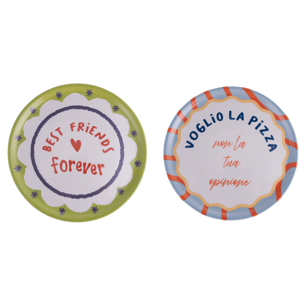 Piatto pizza/portata in porcellana, More Amor