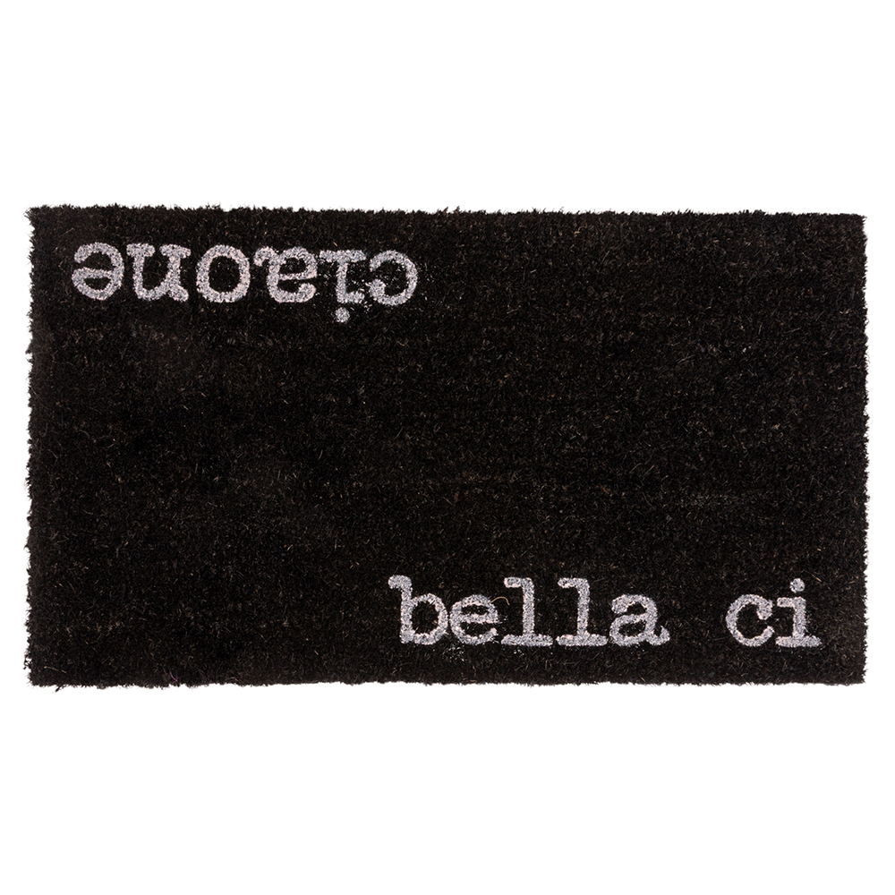 Zerbino ingresso nero 70x40 cm in cocco, S.P.Q.eRe