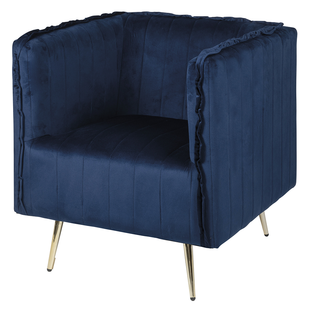 Poltrona vintage, blu, Sibilla