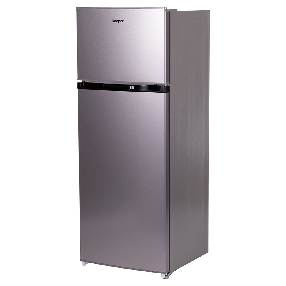 <p>Frigorifero con freezer 240L doppia porta 55x55x143 cm, acciaio, Kooper</p>