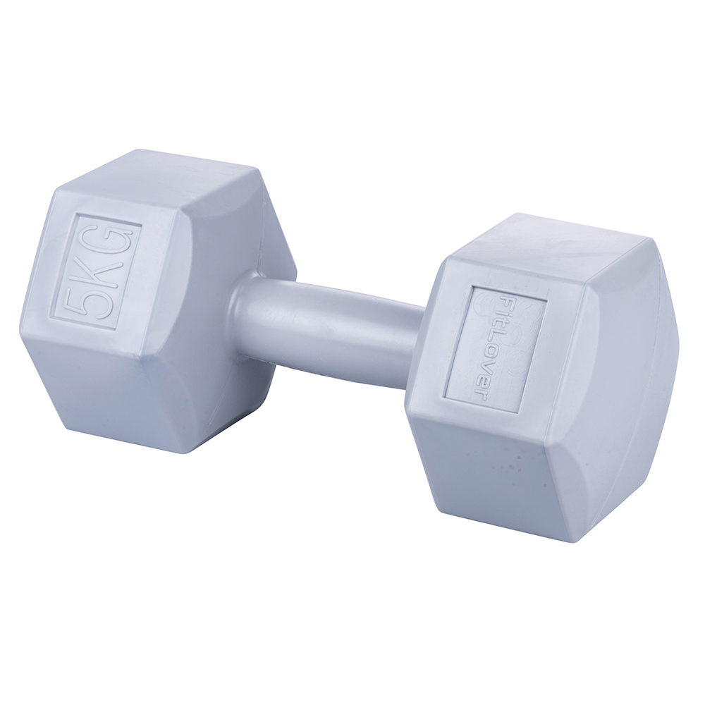 <p>Manubrio fitness 5 Kg, grigio scuro, FitLover</p>