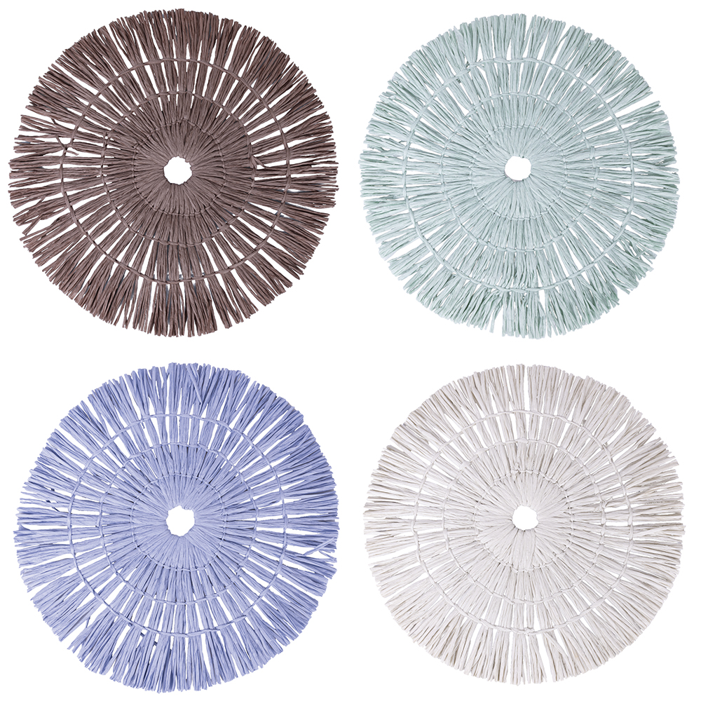 Tovaglietta intrecciata in carta, 4 toni Nature