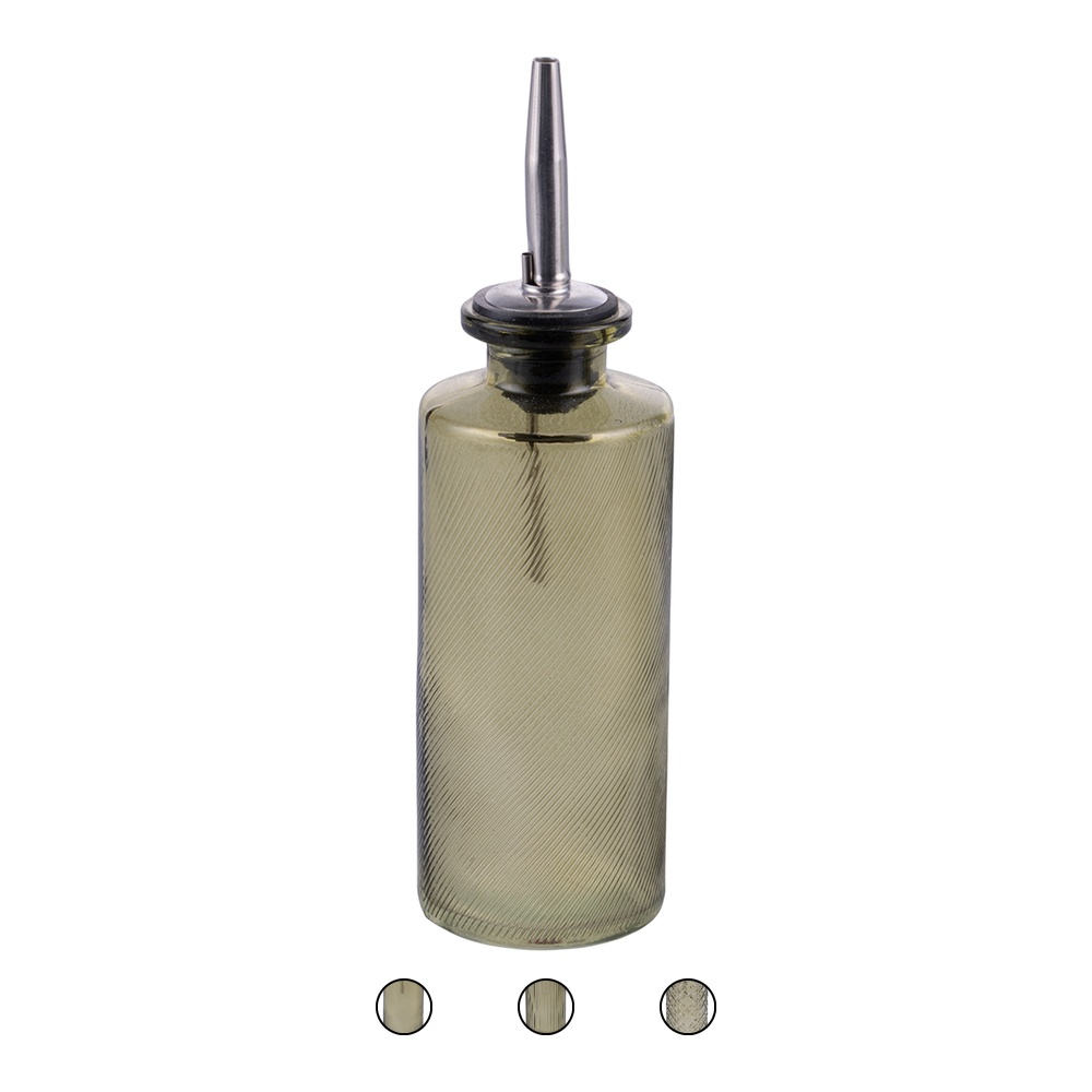 Oliera 175 ml in vetro e dosatore in acciaio inox, SìChef