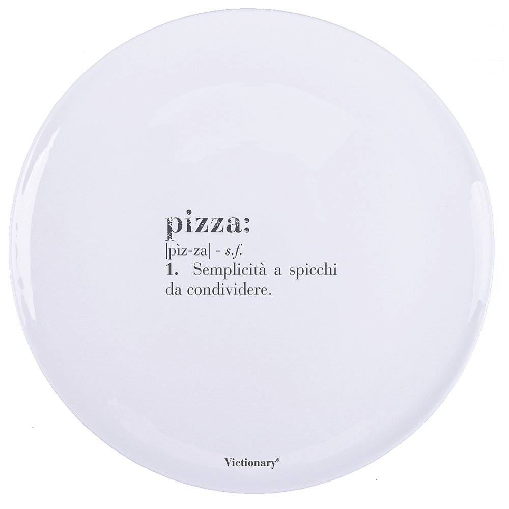 Piatto piano 33 cm in vetro opalino, Victionary Pizza