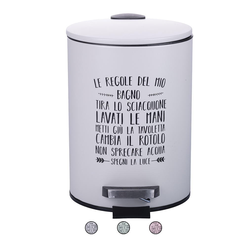 Pattumiera bagno con pedale, Le regole del bagno