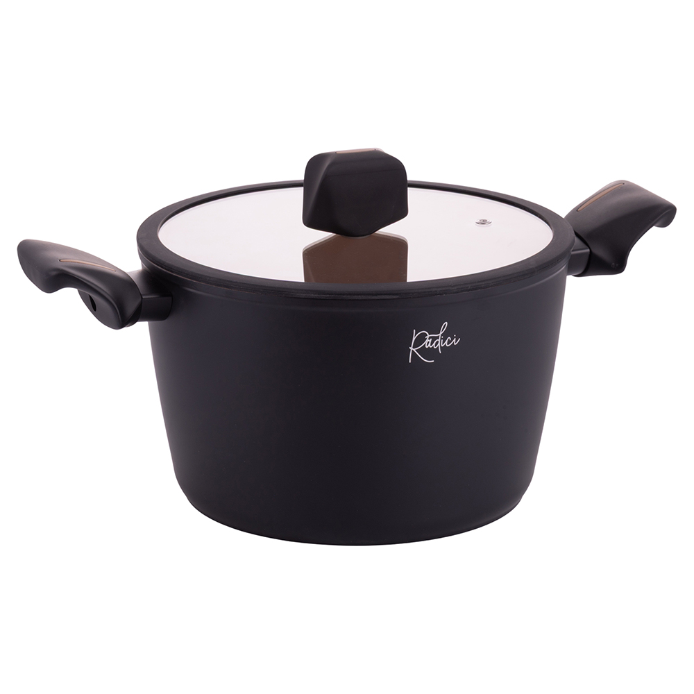 Pentola con coperchio 24 cm, rivestimento interno in ceramica Fusion Pro II, induzione, Radici Liqui