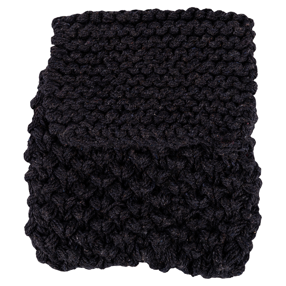 Portaposate intrecciato in cotone 13x25cm, nero, Macramè