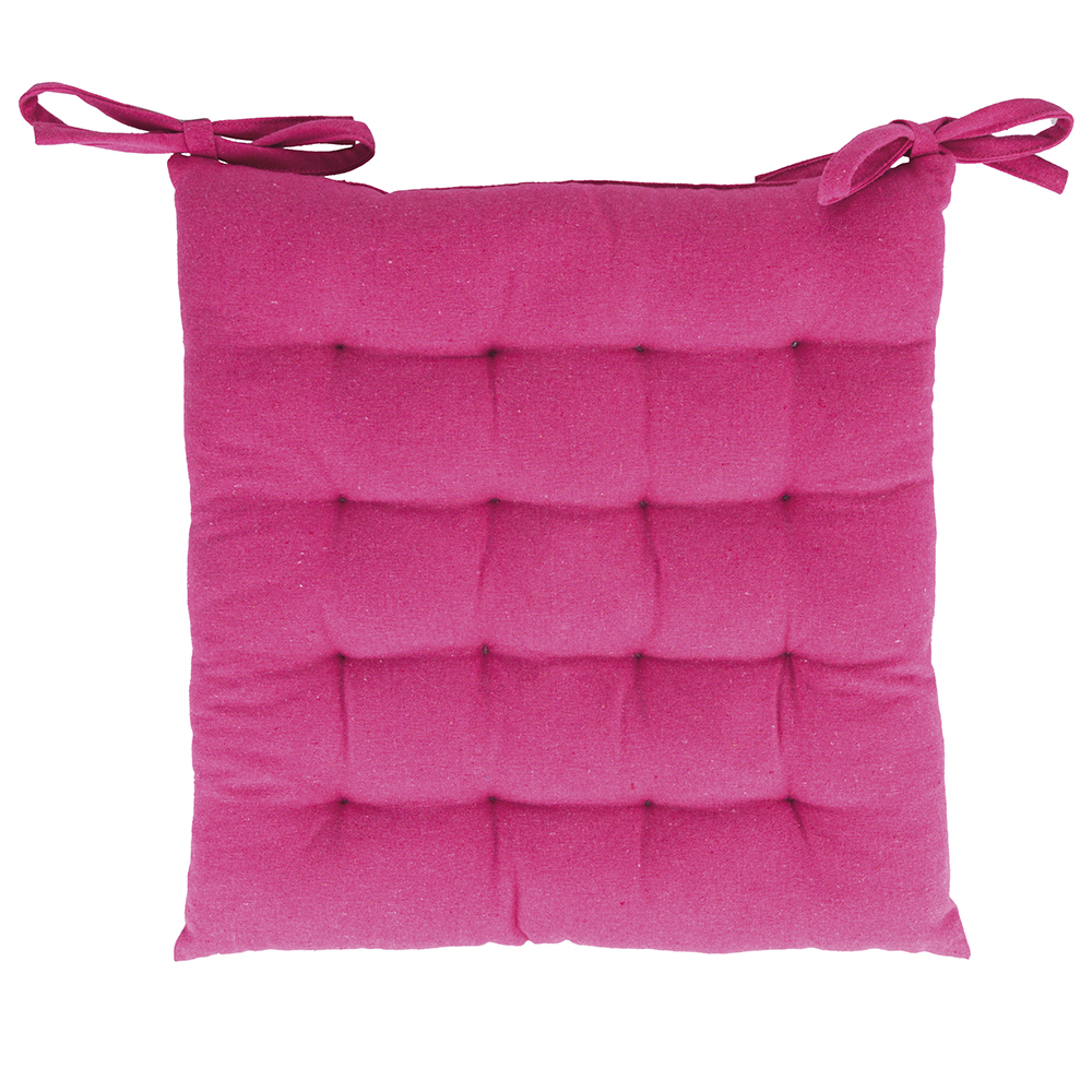 Cuscino sedia con lacci 40x40 cm, fucsia, Sibilla