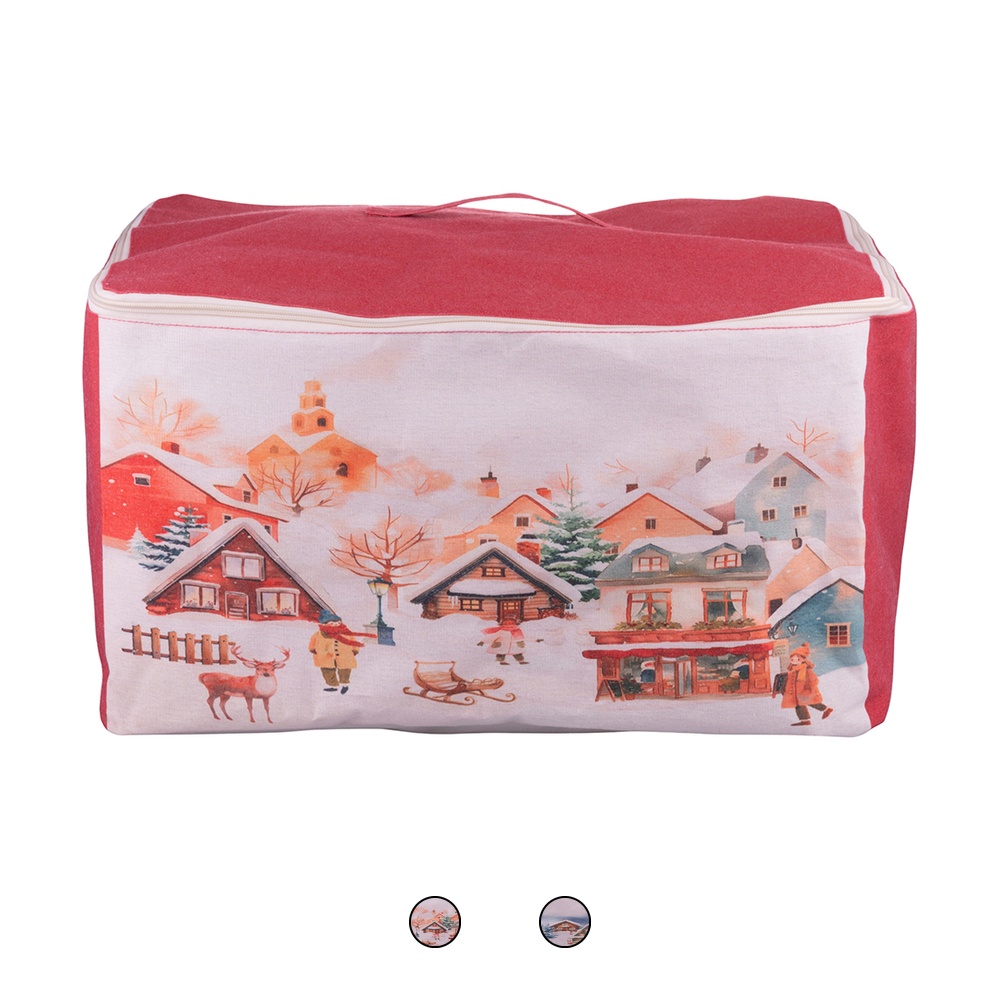 Custodia portatutto natalizia 50x40x27 cm, Winter Village