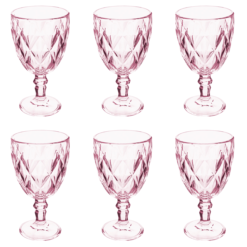 Set 6 calici 340 ml, viola, Elizabeth Sibilla