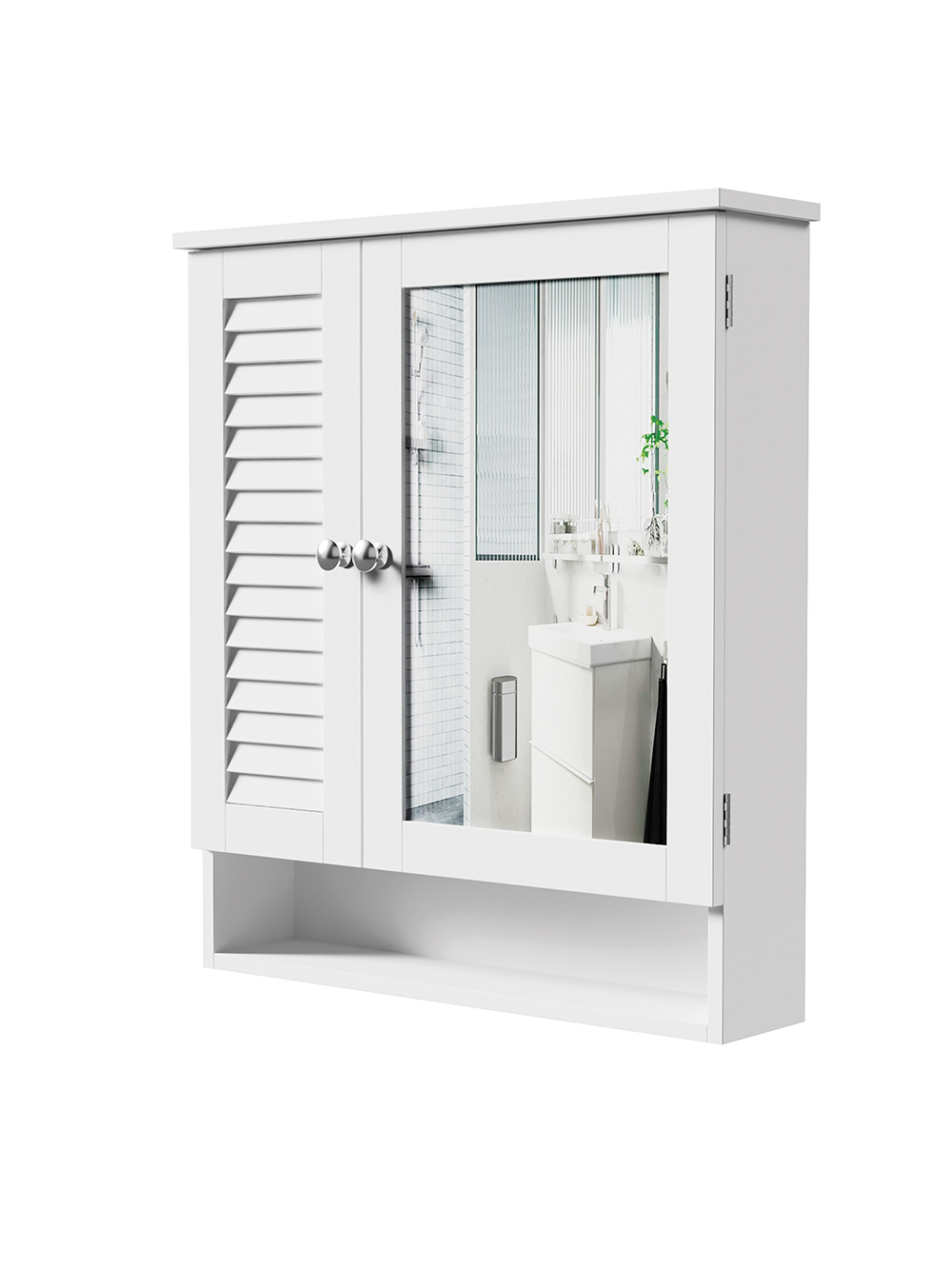 Mobile a specchio da bagno in legno mdf laccato, Sìordine