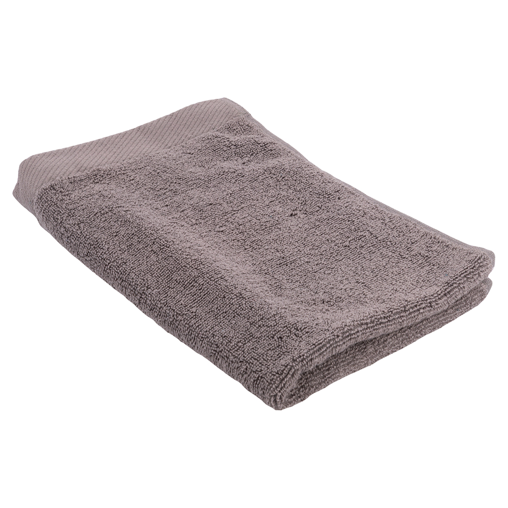 Asciugamano in morbidissimo cotone 40x60 cm, grigio scuro, Sibilla