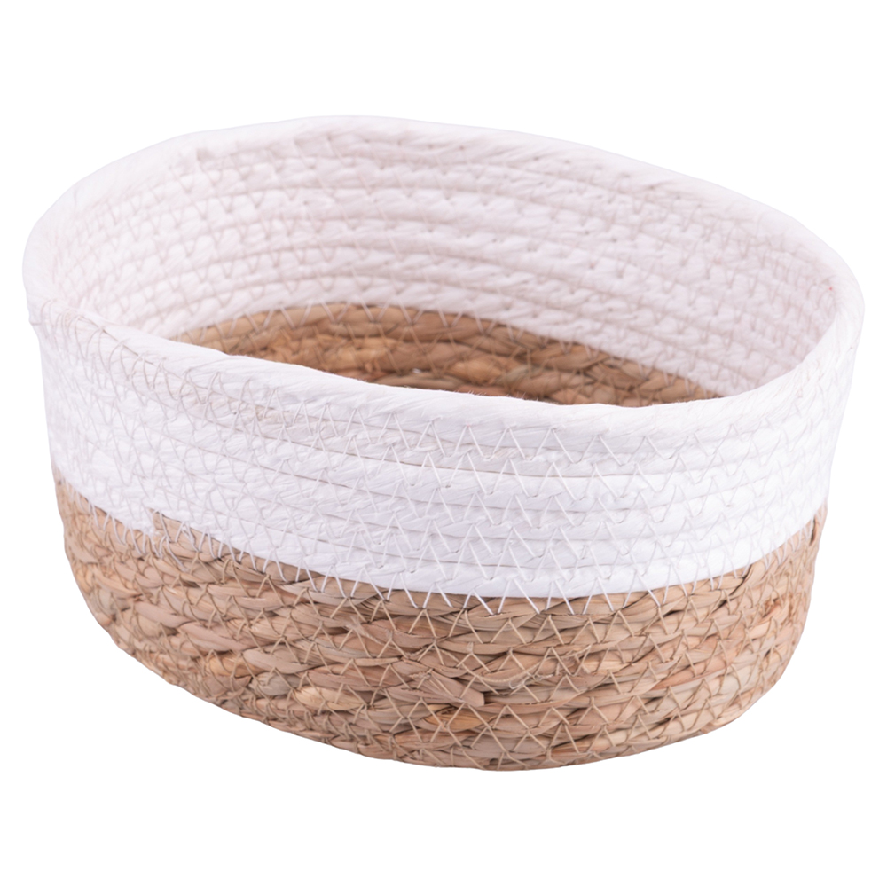 Cestino per lavette intrecciato in fibra naturale 19x15x9 cm, Sibilla