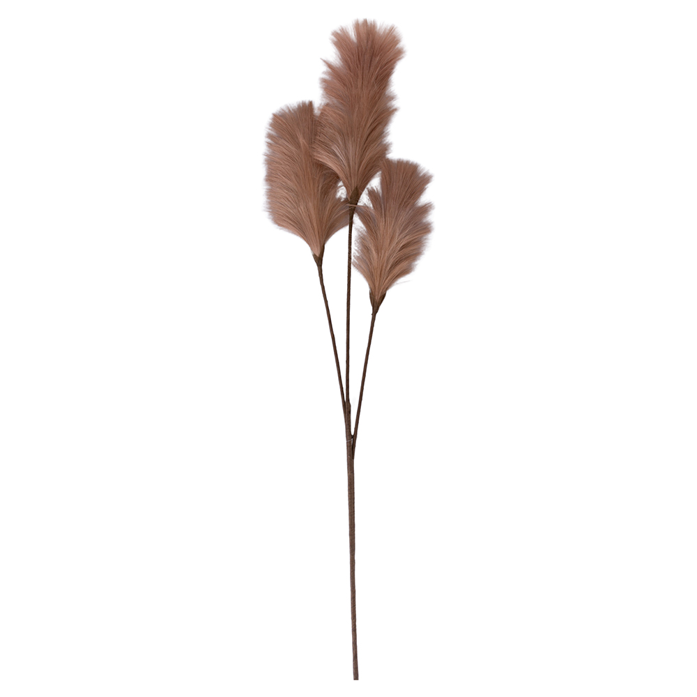 <p>Ramo decorativo artificiale con piume h. 100 cm, champagne, Sibilla</p>