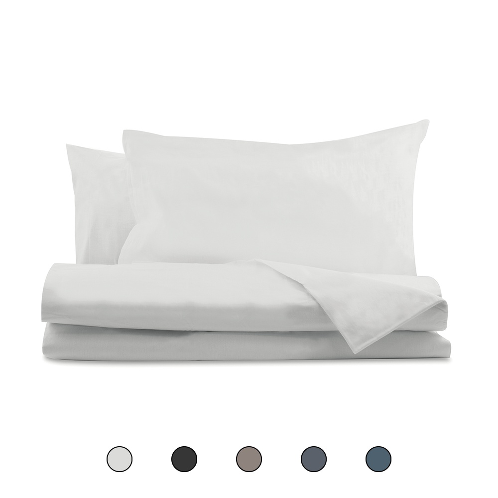 Completo letto matrimoniale in microfibra, con angoli, Sibilla