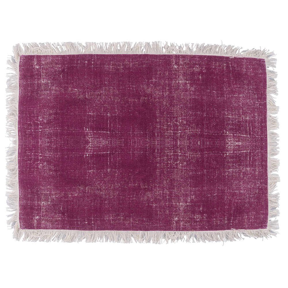 Tovaglietta con frange, 48x33cm, bordeaux, Tuareg