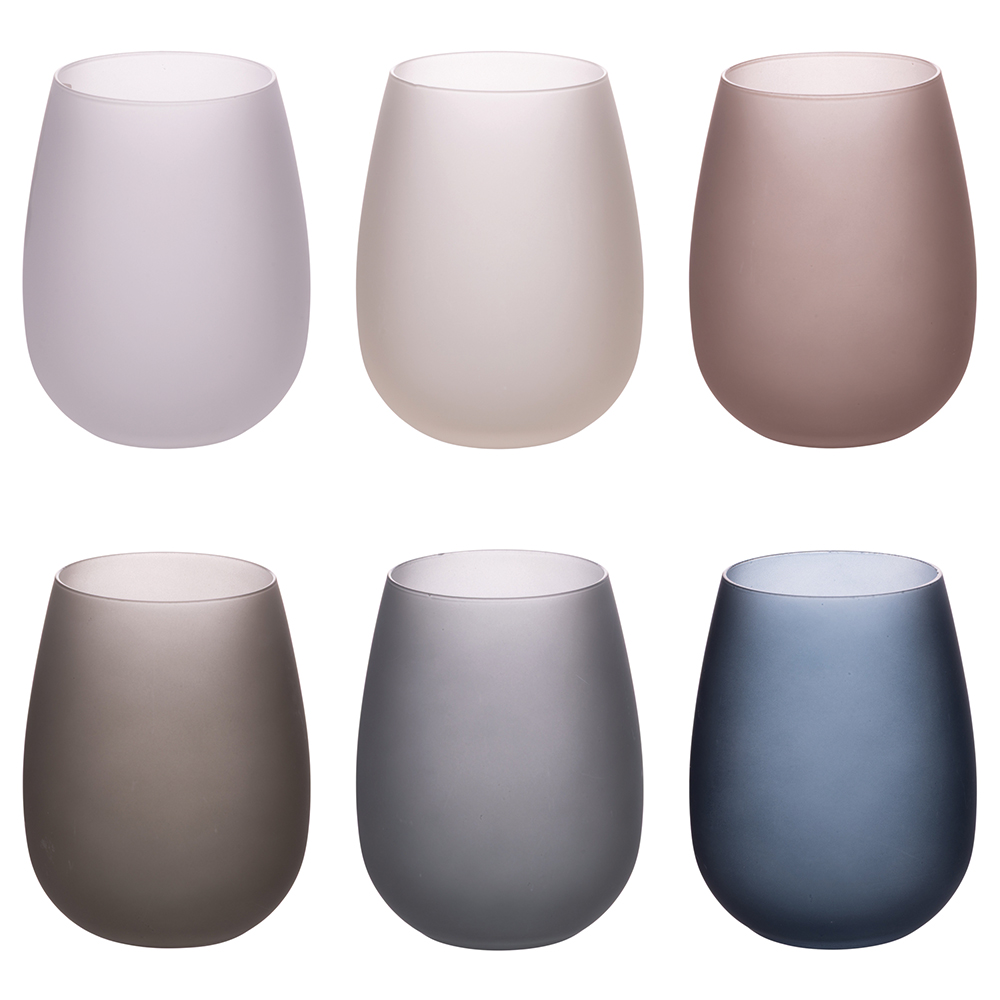 Set 6 bicchieri acqua 600 ml frosted, Happy Hour Stones