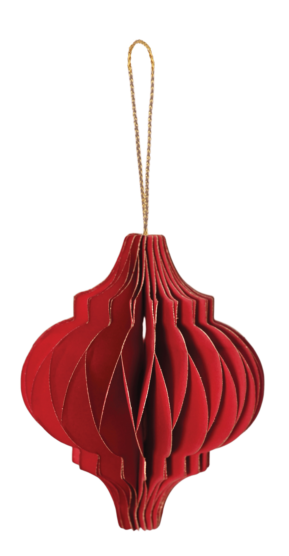 Appendino natalizio 3D in carta con chiusura in velcro h. 10 cm, Xmas Origami