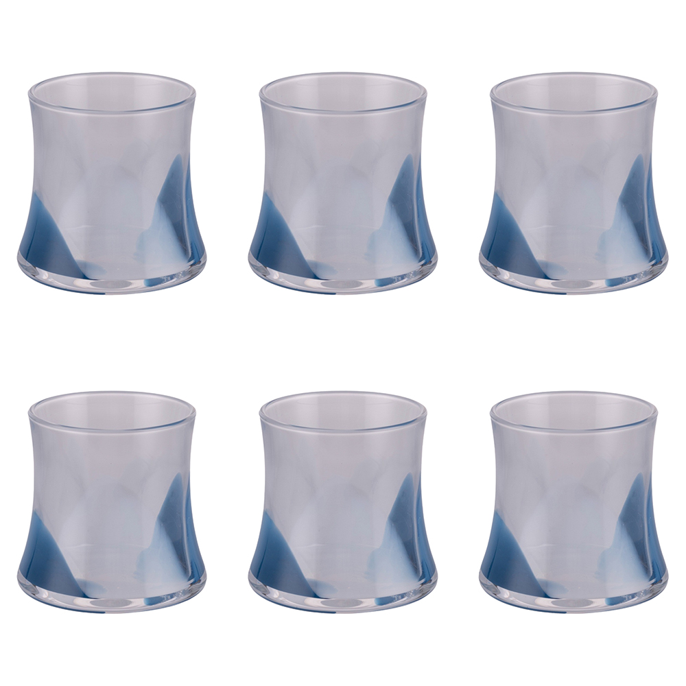 Set 6 bicchieri acqua 320 ml, Petali Dark Ocean