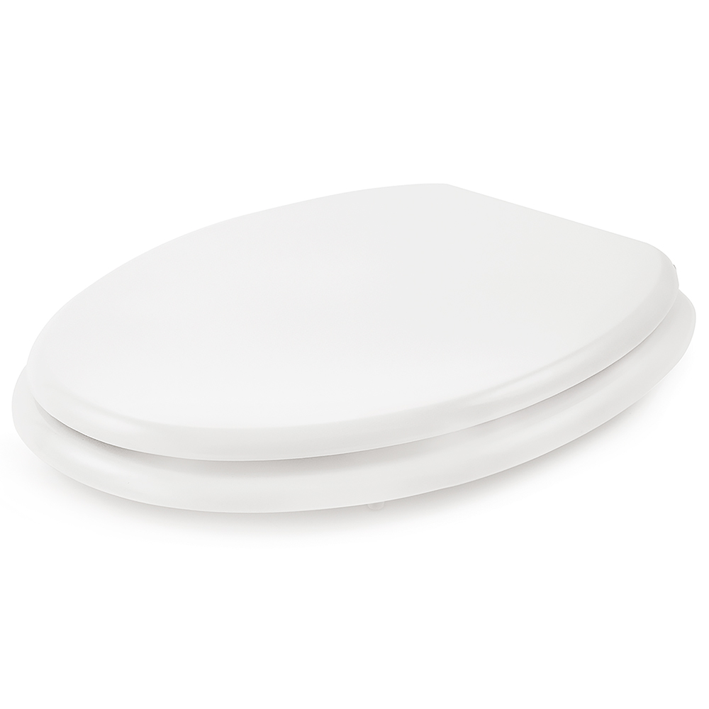 Sedile WC copriwater universale, in legno mdf, Bianco